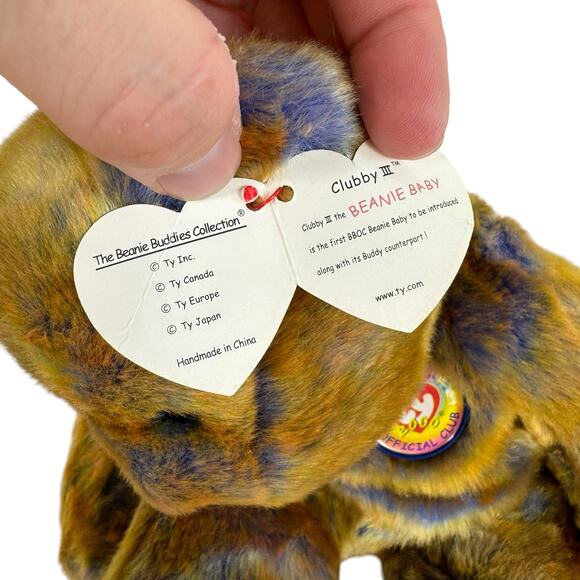 Beanie Babies Official Club Ty 2000 Plush Cubby III Bear Retired 14 inches - Picture 6 of 8